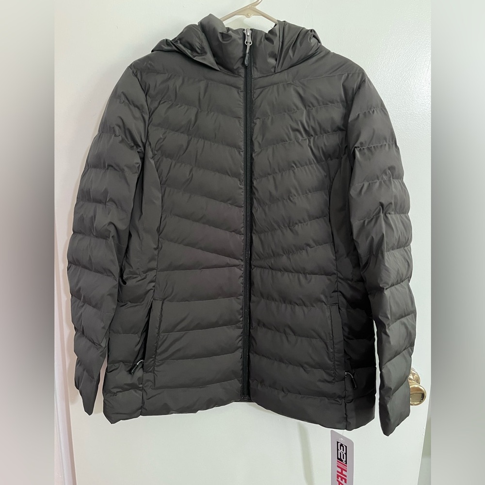 NWT Women’s Large 32 Degrees 4 Way Stretch Hooded Puffer Coat Jacket L